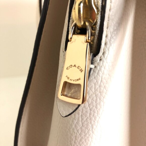 Coach Tatum Large Leather Carryall Tote Shoulder Bag Chalk (Cream) AUTHENTICATED - Picture 9 of 16